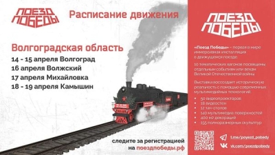 «Поезд Победы» сделает остановки в 4 городах Волгоградской области